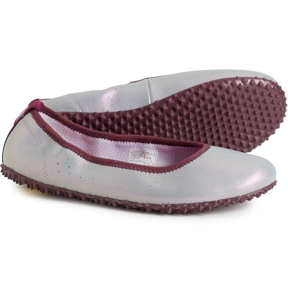 NEW Plae Crosby Ballerina Flats wide width Leather in gray silver unisex 825 3s2 - Picture 2 of 6
